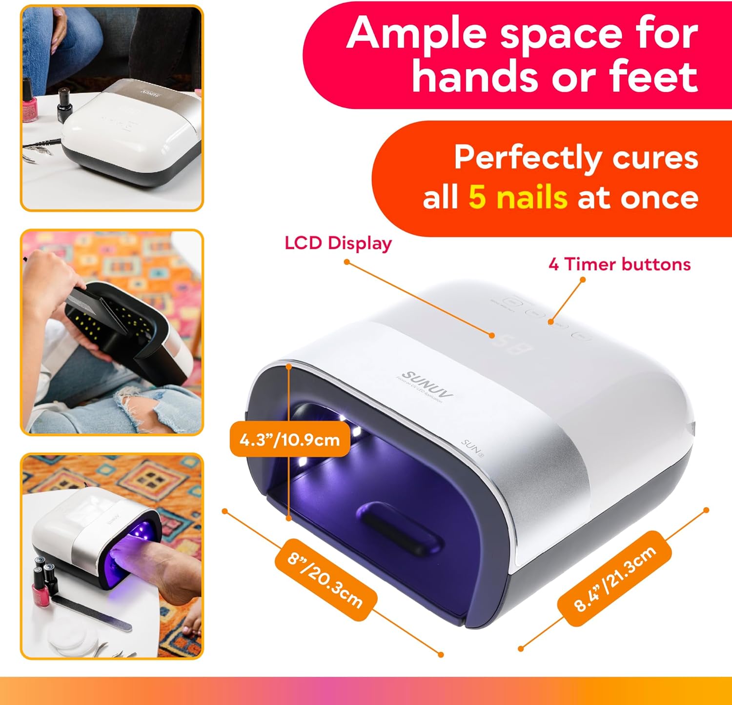 Best Nail Cure Lamp 48W Professional Gel Nail Machine for Girl Nail Design UV Drying Lamp with 4-Timer and Sensor