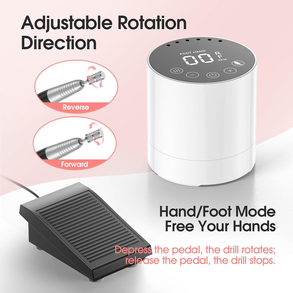 Best Electric Nail Drill 11 in 1 Kit, 35000 RPM Acrylic Nail File, Electric Nail File Near Me Remove Nail Gel