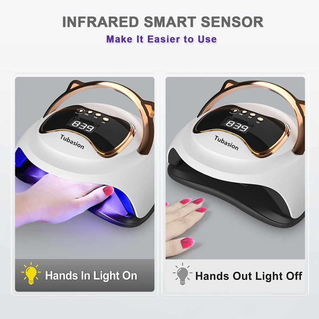 120W Fast Curing Gel Manicure Light for Nails with 4 Timer LCD Display UV LED Light for Nails