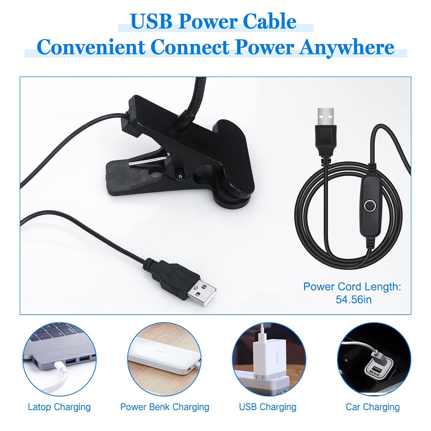 Professional Nail Lamp 3W 5V  Lamp for Gel Nails with 4 Levels Setting Nail Dryer for Gel Polish Curing