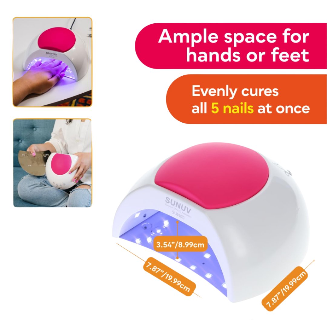 48W UV LED Light Nails,Nail Dryer for Normal Nail Polish with 4 Timer Settings