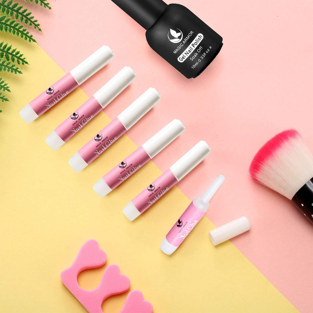 Nail Charm Glue For Nail Tips, 15 PCS Glue For Split Nails, The Best Nail Glue For Press On Nails