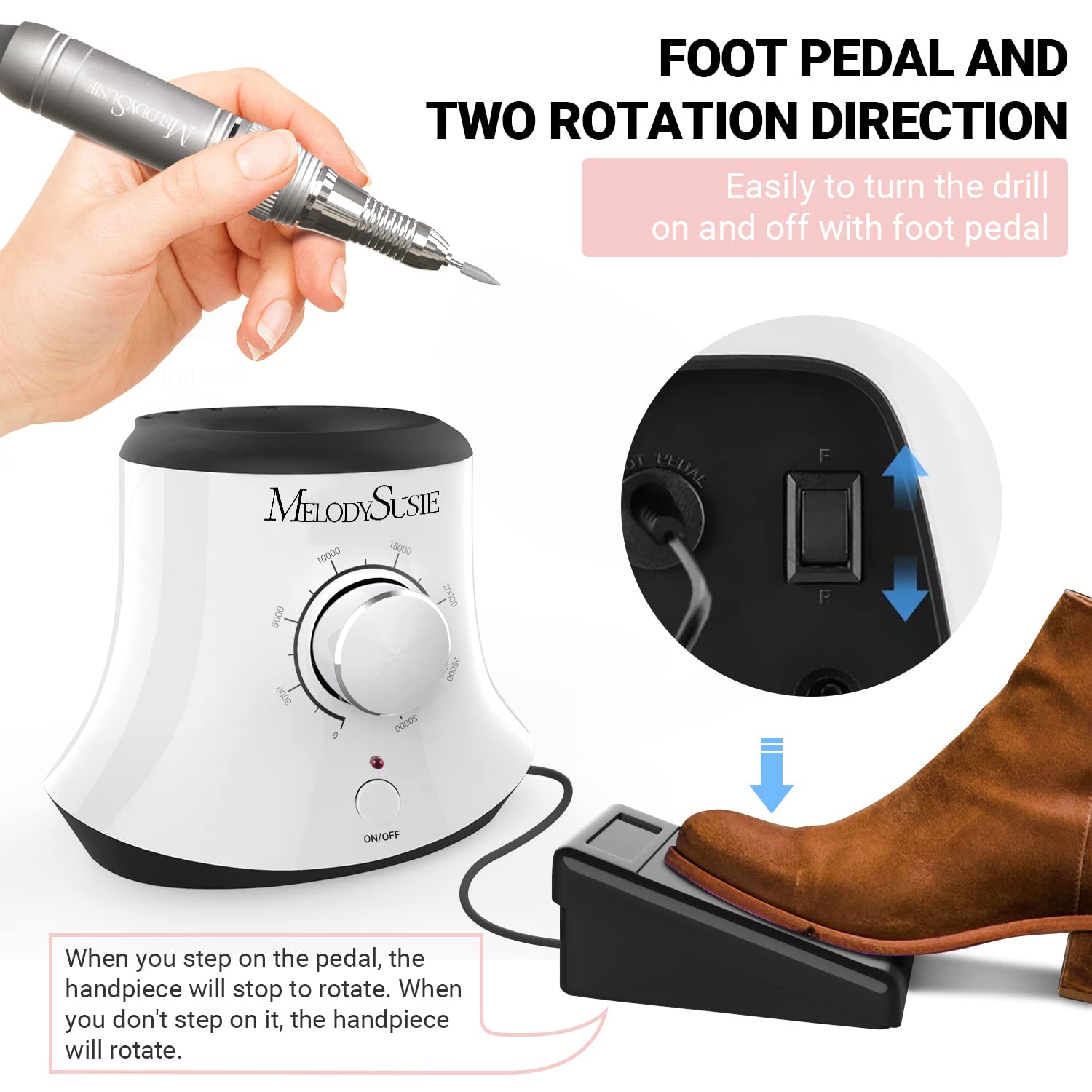 30000 RPM Professional Nail Drill Nearby, Electric Cuticle Remover for Shaping, Professional Nail Drill Kit