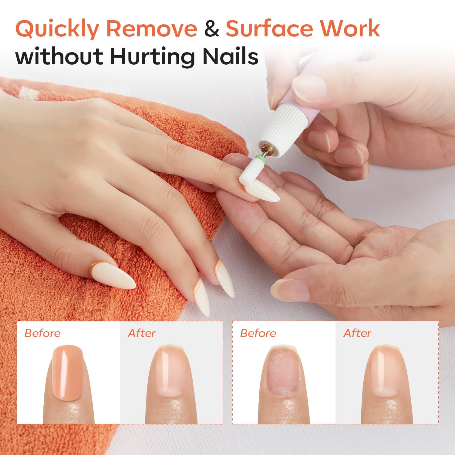 24Pcs Drill Nail Kit Set, 3/32” Ceramic Diamond Electric Drill Nail File Bits, Good Electric Nail Drill Bit Kit