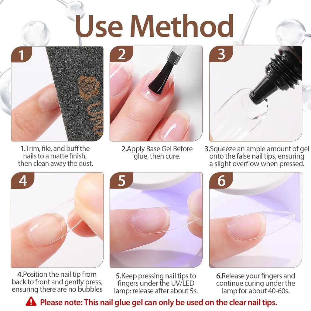 Best Fake Nail Glue 40ml Lamp Curing Needed Super Glue for Nails  Extension Fake Nail Tips