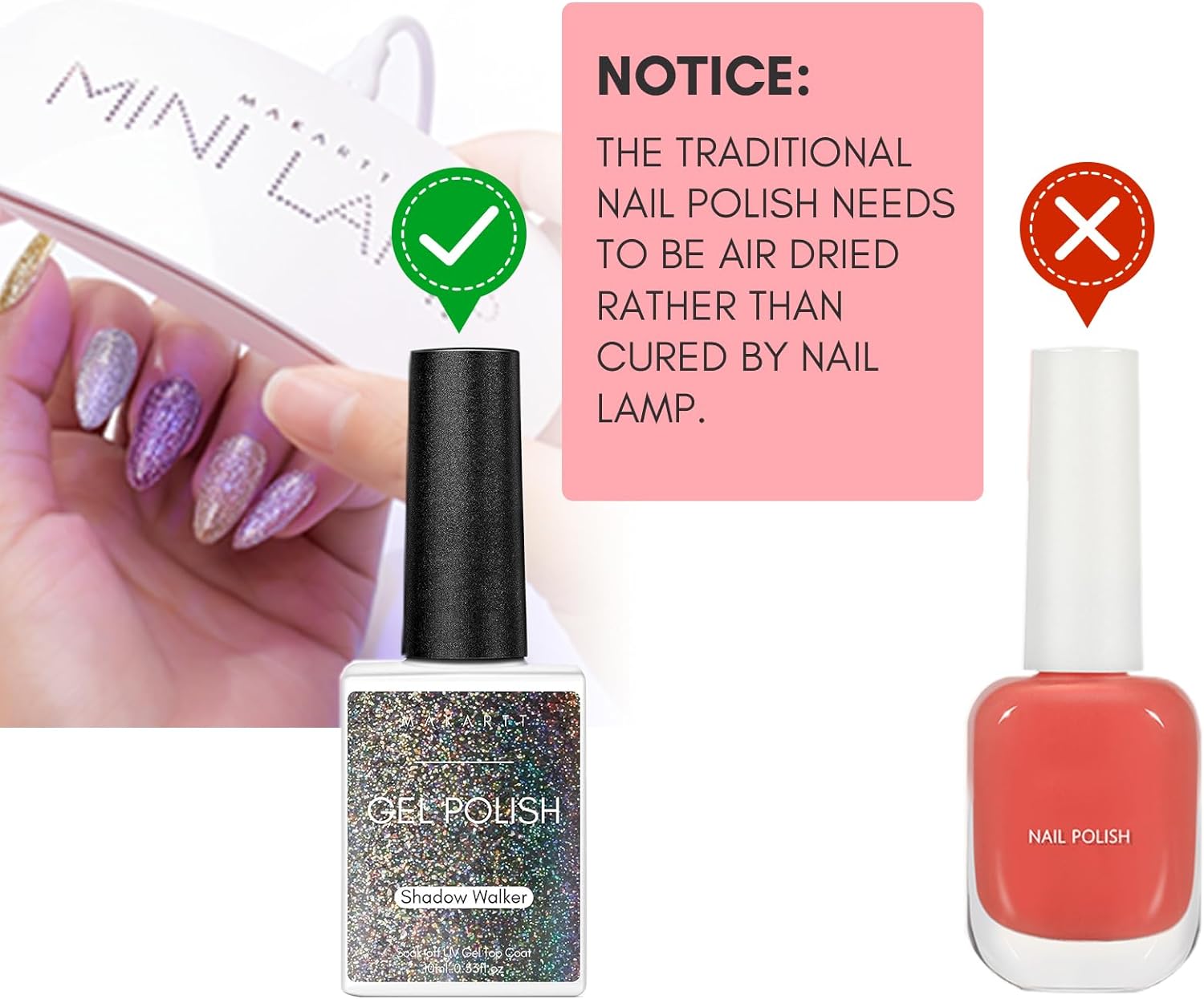 Gel Nail Machine 6W for Gel Nails Mini USB Portable Lamp Fast Drying Gel Polish Curing Nail Dryer Lamp