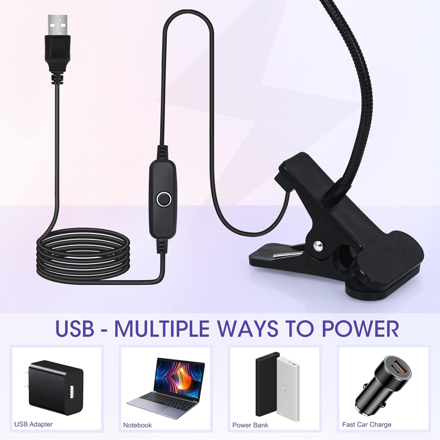 3W LED Light for Gel Nails Mini Led Nail Polish Light with Gooseneck Gel Manicure Light with USB Charge