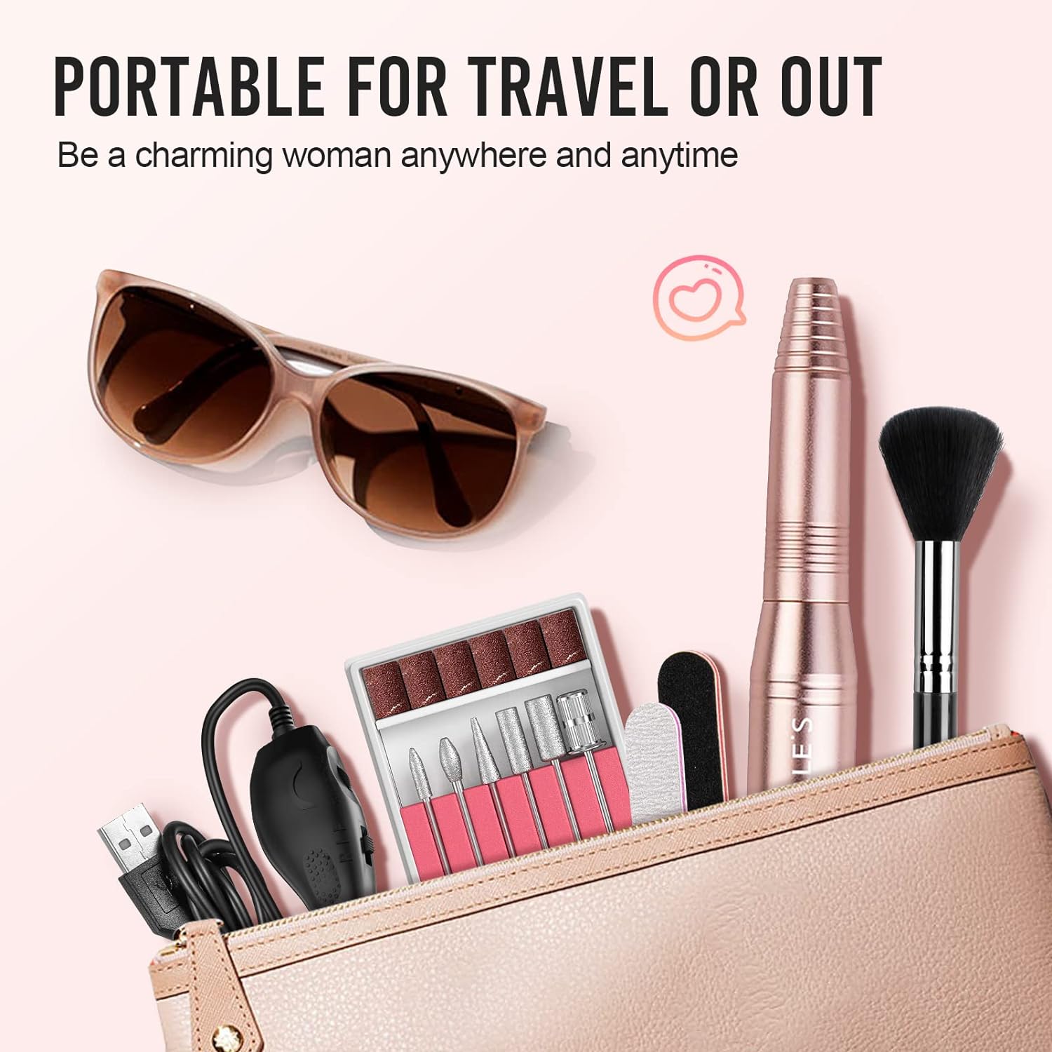 Professional Nail Drill Bits 20000RPM, Best Nail Drill Machine for Acrylic Nails,Best Electric Nail Drill