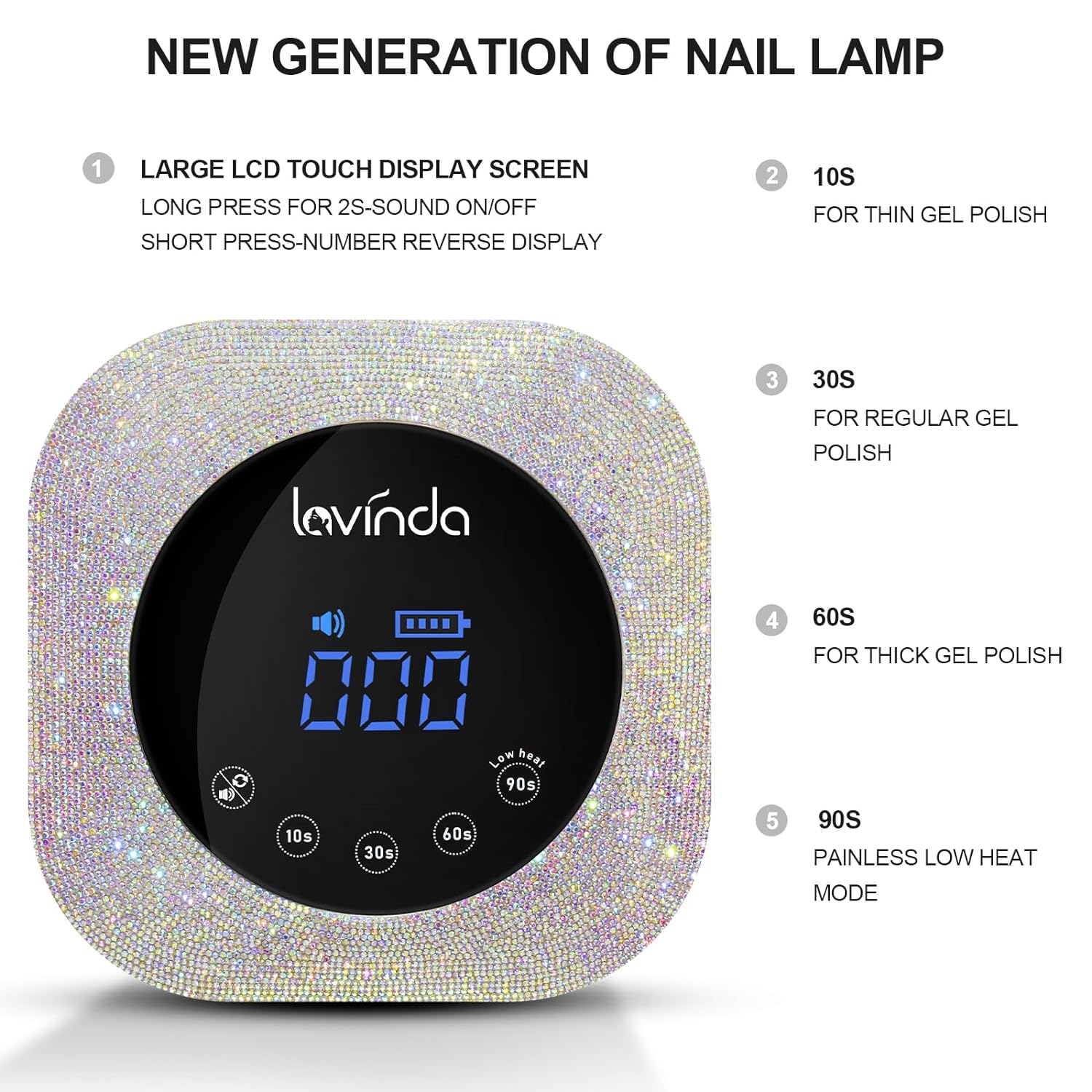 Professional Gel Nail Dryer 54W Rechargeable UV Nail Lamp for Nail Tech Cordless Led Nail Lamp