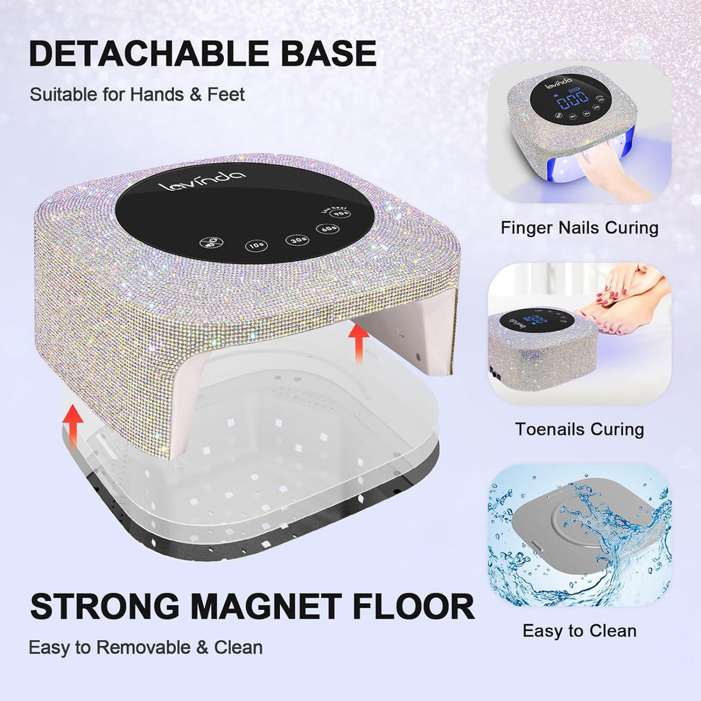 Professional Gel Nail Dryer 54W Rechargeable UV Nail Lamp for Nail Tech Cordless Led Nail Lamp
