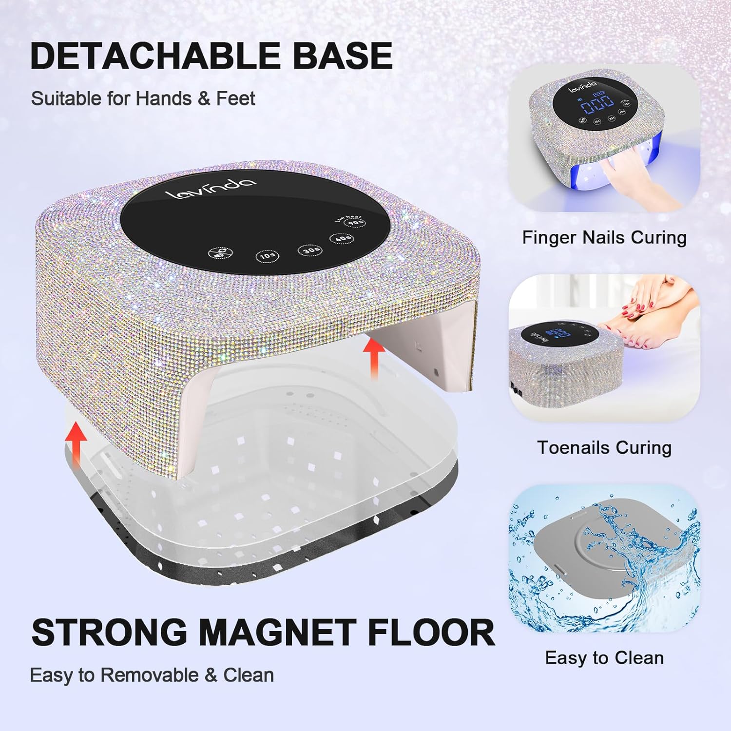 Professional Gel Nail Dryer 54W Rechargeable UV Nail Lamp for Nail Tech Cordless Led Nail Lamp