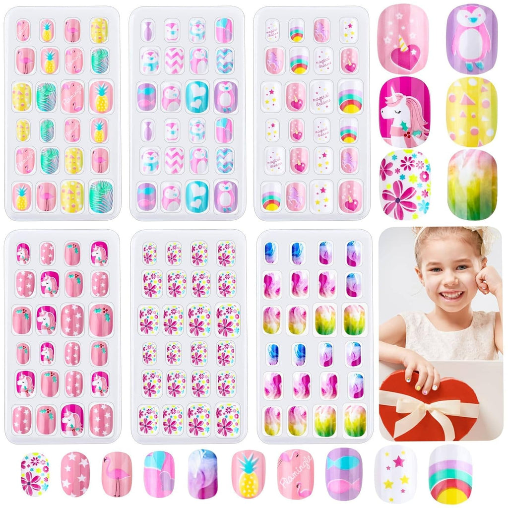 144 Pieces Cheap Press On Nails, The Best Press On Nails Pre Glue Full Cover Short Acrylic Nails