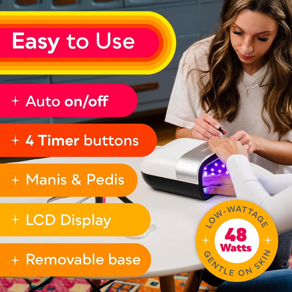 Best Nail Cure Lamp 48W Professional Gel Nail Machine for Girl Nail Design UV Drying Lamp with 4-Timer and Sensor