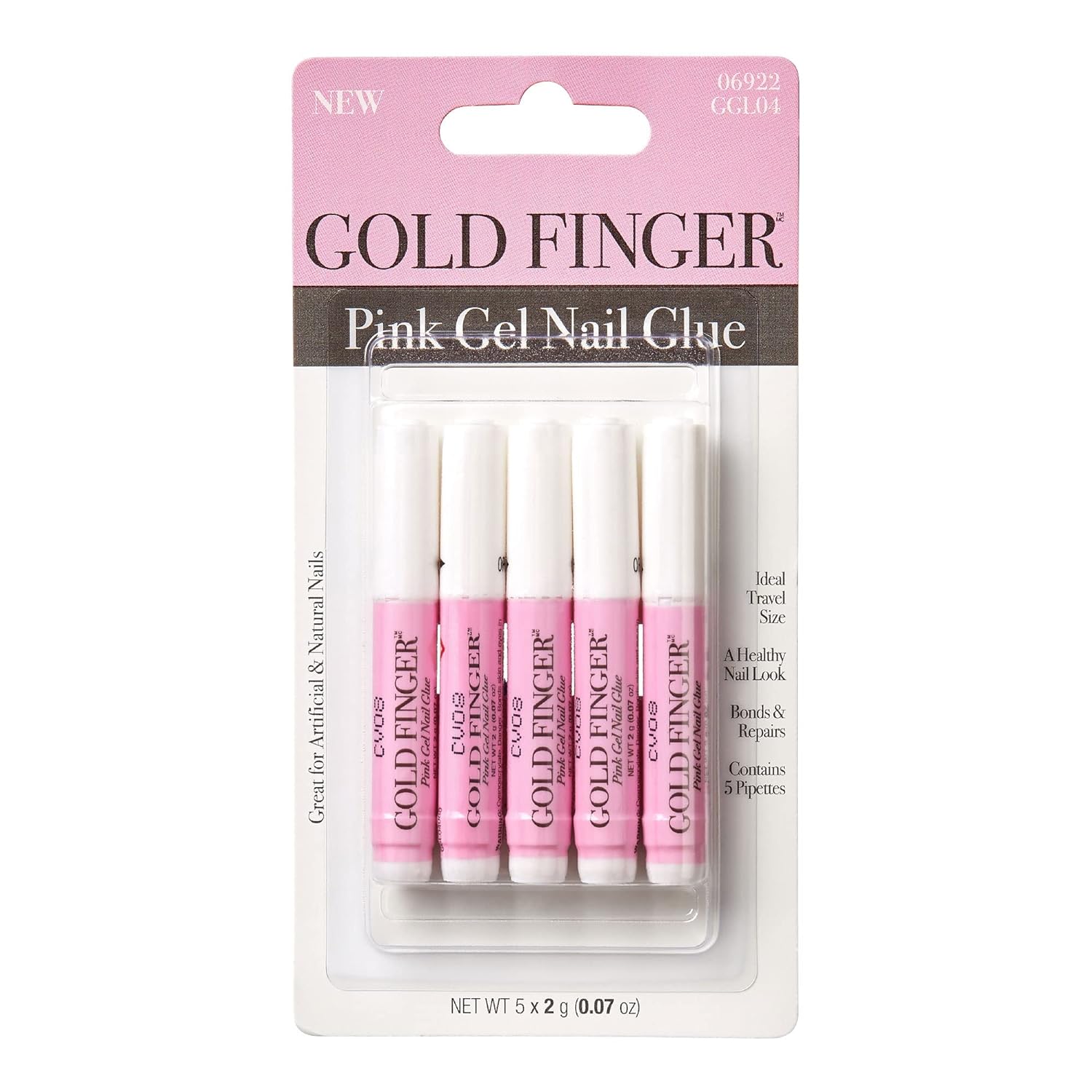 Strong Nail Glue For Nail Tips, Static Nail Glue For Nail Tips, Best Glue On Nails That Last for Acrylic Nails (Pack of 5)