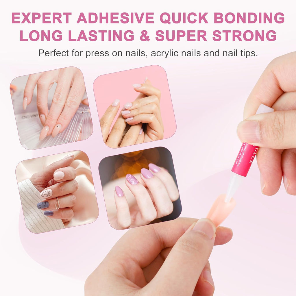 Best Drugstore Nail Glue For Nail Tips, 20Pcs 40ml Uv Nail Gel Glue, Nail Salon Nail Glue For Nail Tips
