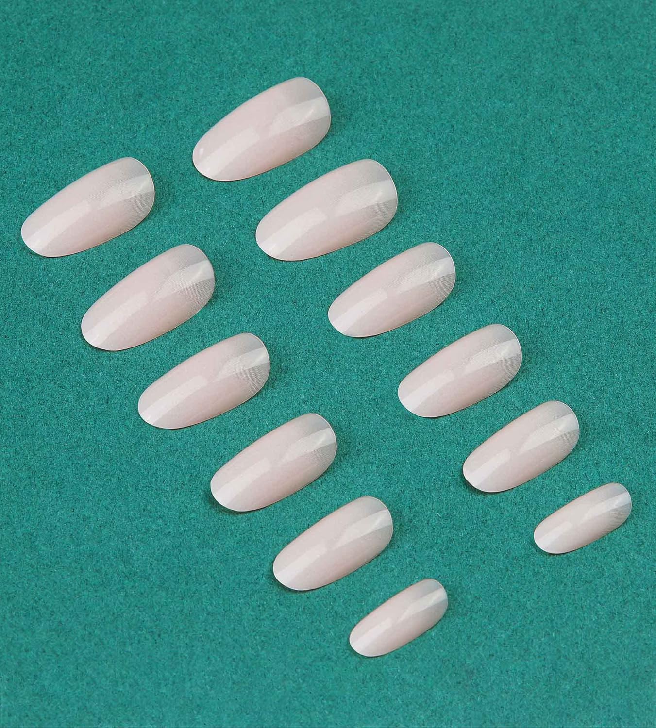 24 Pcs Press On Nail Stickers Medium, French Manicure Press On Nails with Glue, Best Quality Acrylic Nails for Women