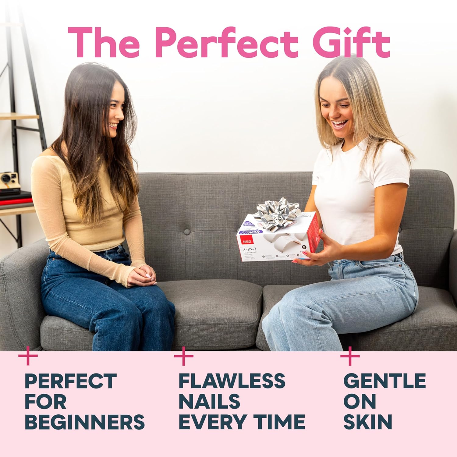 Professional UV Nail Lamp with Sensor 2 Timers Nail Dryer Machine for Gel Nail Polish Best LED Nail Lamp Pink