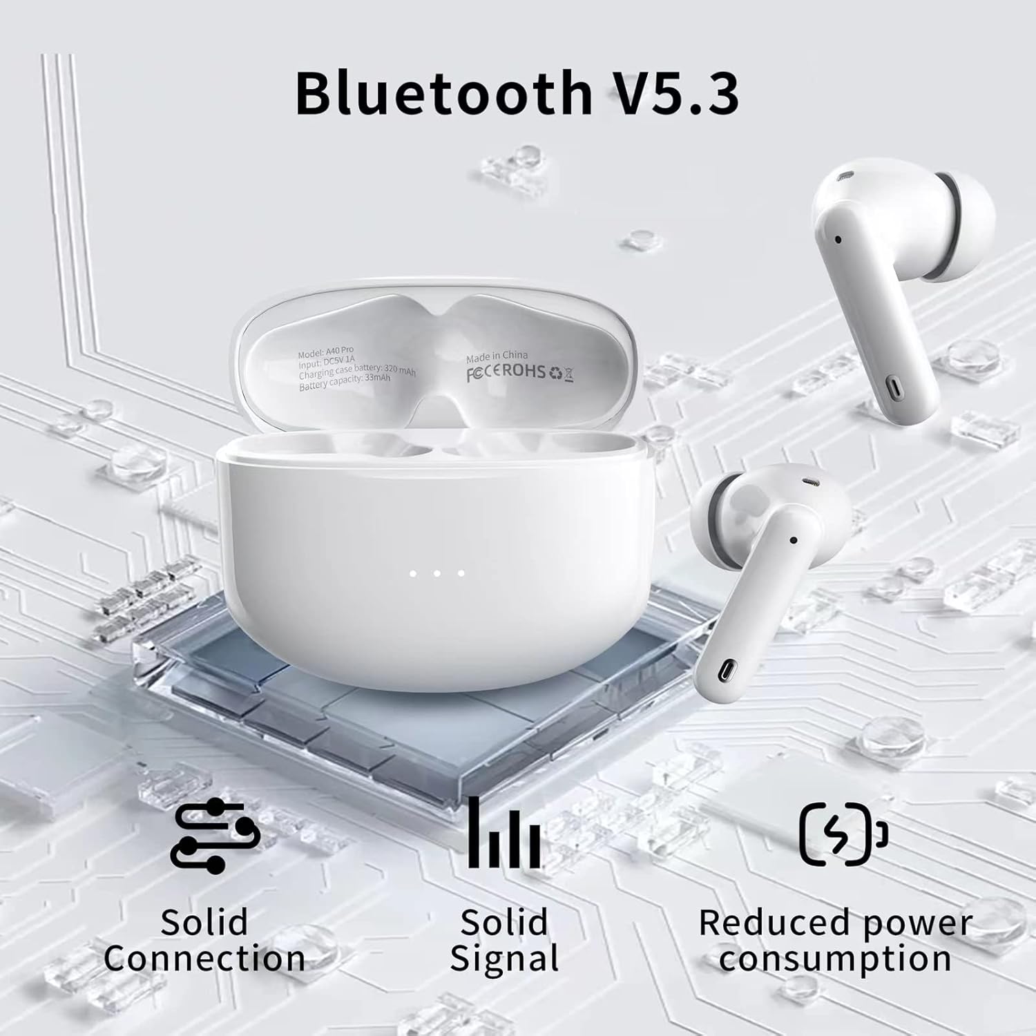 2026 Best Bluetooth Earbuds with Charging Case, 50H Stereo Sound