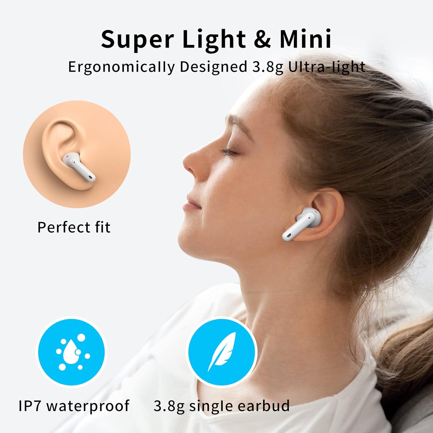 2026 Best Bluetooth Earbuds with Charging Case, 50H Stereo Sound