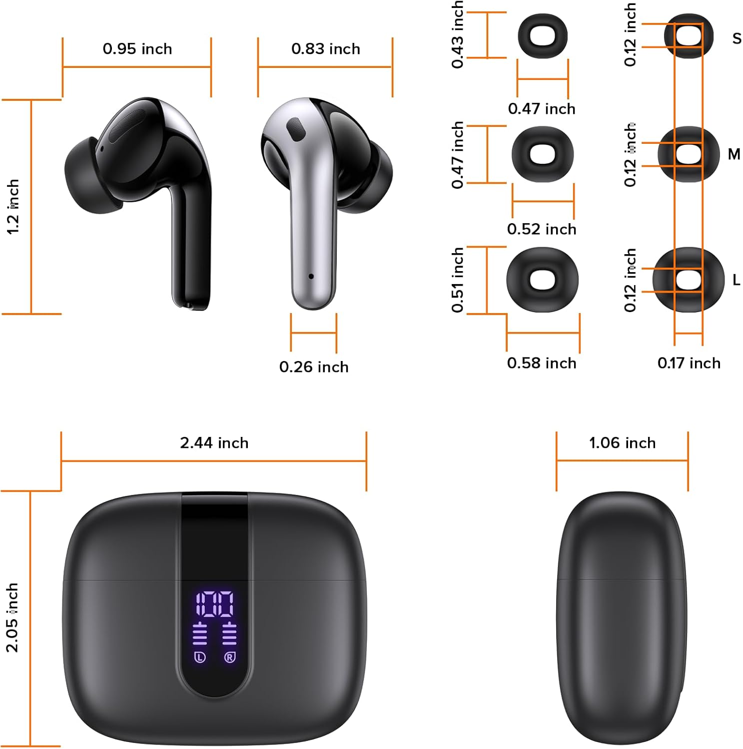Best Budget Wireless Earbuds 60H Playback, Wireless Charging Case & IPX5