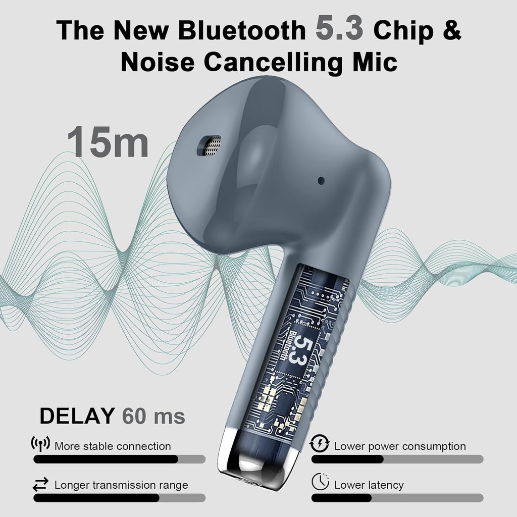 Best Cheap Bluetooth Earbuds - 32H Playtime & Noise Cancelling Mic, IP7