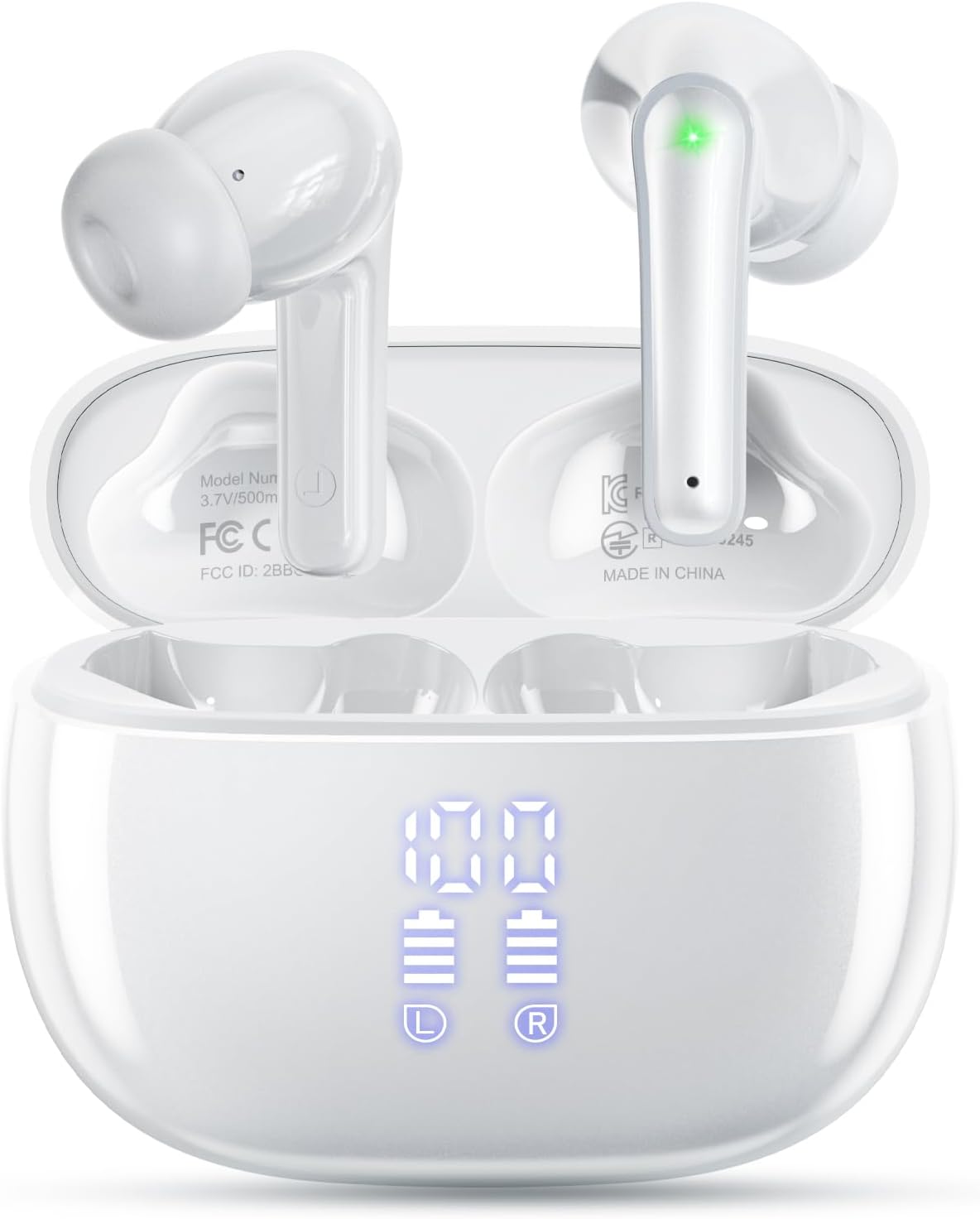 Bluetooth 5.3 Earbuds for Phone & Tablet – Clear Sound, 40H Playtime, Waterproof