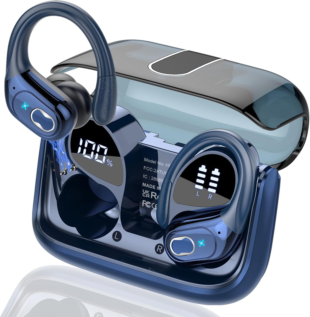 Bluetooth Wireless Earbuds with ENC Noise Cancelling &amp; 75H Battery, Royal Blue