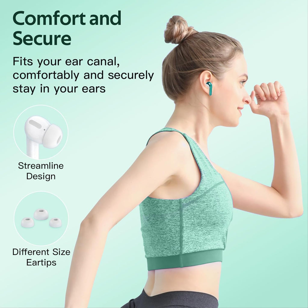 Earbuds Wireless Noise Cancelling 60H Playback, Wireless Charging Case