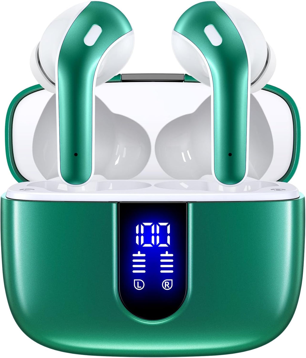 Earbuds Wireless Noise Cancelling 60H Playback, Wireless Charging Case