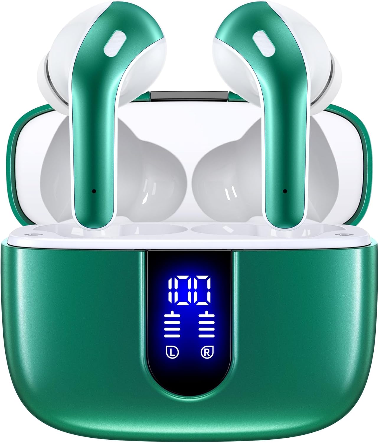 Earbuds Wireless Noise Cancelling 60H Playback, Wireless Charging Case