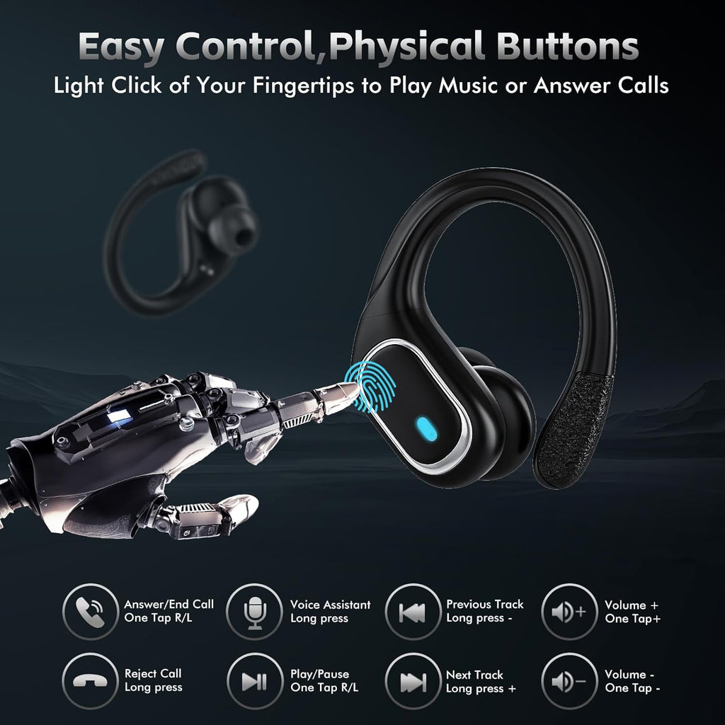 Wireless Earbuds for Android, 80H Playback Bluetooth 5.3, Earbuds Running IPX7 Waterproof