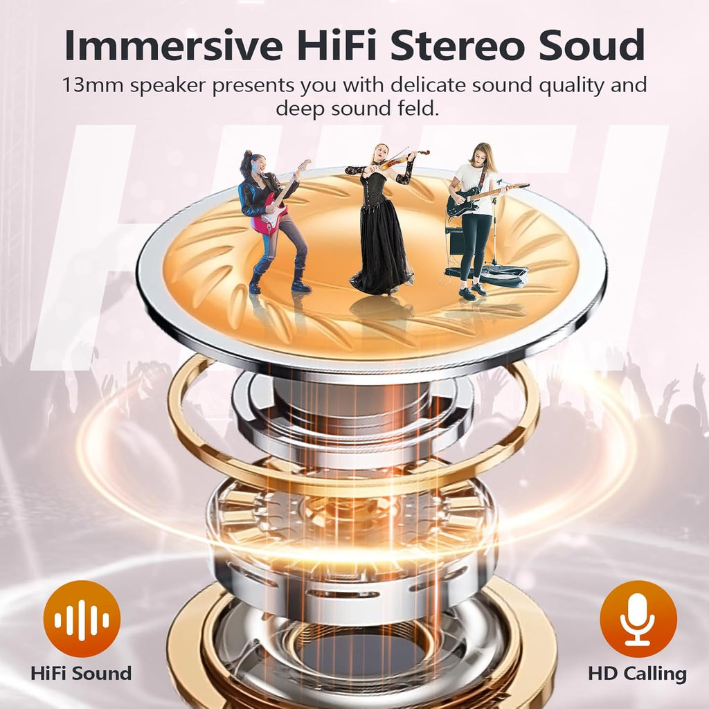 Lightweight Earbuds for Running, 60H Playtime & Secure Fit, Runners Earphones Sweatproof