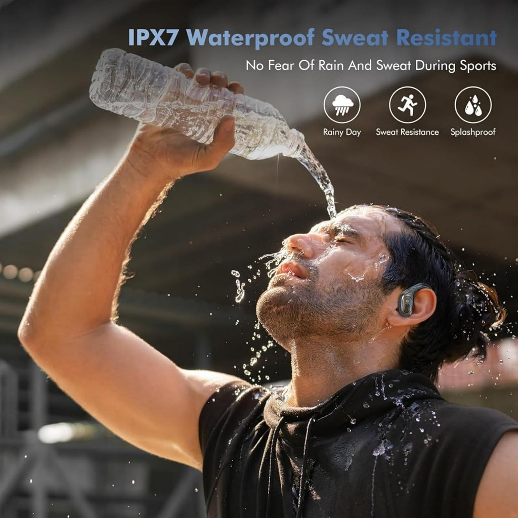 Noise Canceling Bluetooth 5.4 Earbuds – IPX7 Waterproof, LED Display