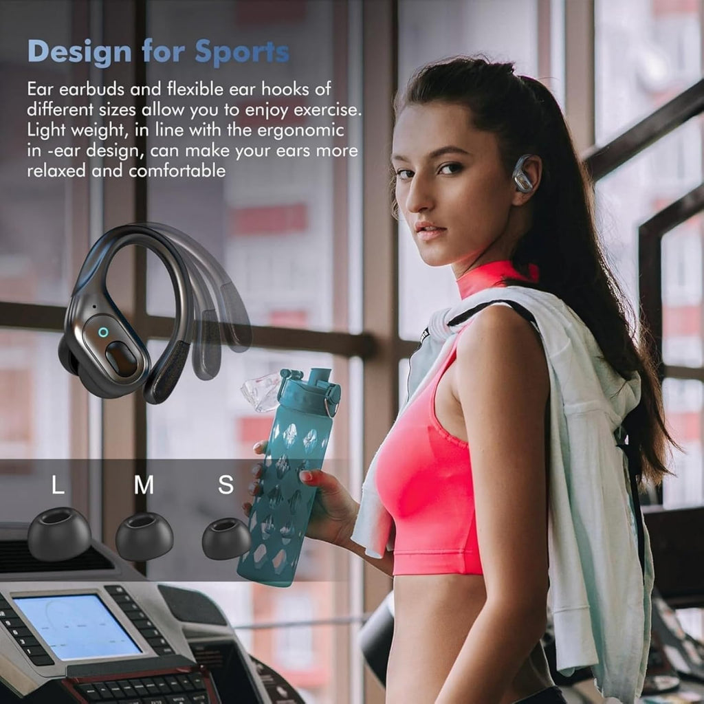 Noise Canceling Bluetooth 5.4 Earbuds – IPX7 Waterproof, LED Display