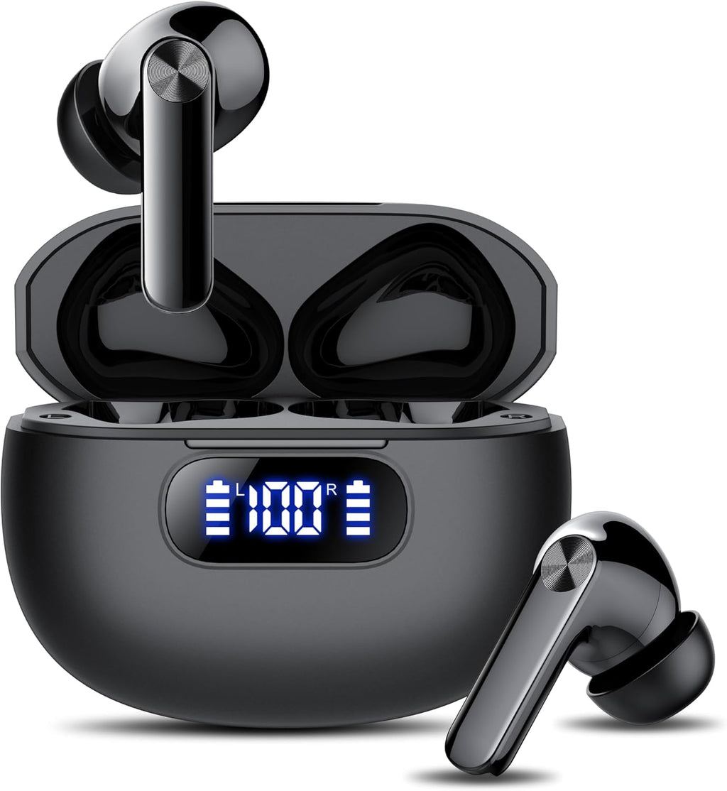 Wireless Earbuds with 4-Mic ENC Noise Cancellation & LED Power Display