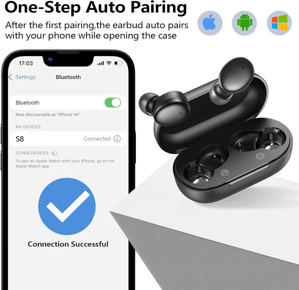 Wireless Earbuds with Bluetooth 5.3, Light Weight Headphones for Sports Lovers & Exercise Men