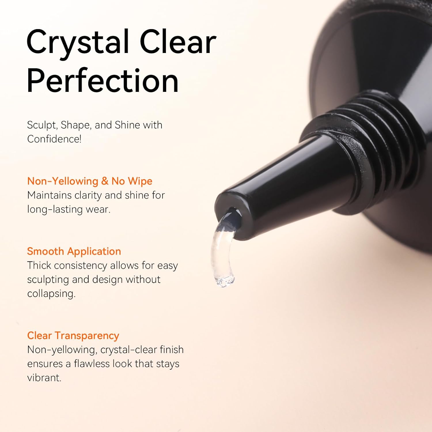 15g Best Nail Glue for Acrylic Nails No Wipe Clear Gel Polish for Nail Designs Super Glue for Fake Nails