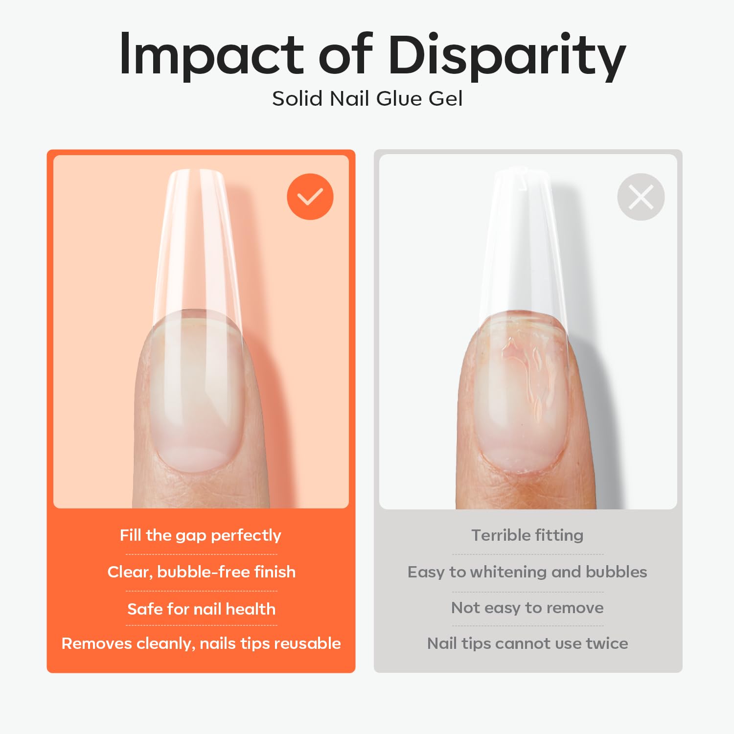 30 g Nail Glue for Gel Nails Long-Lasting Strong Adhesion Solid Gel Nail Glue Need UV Light Cured