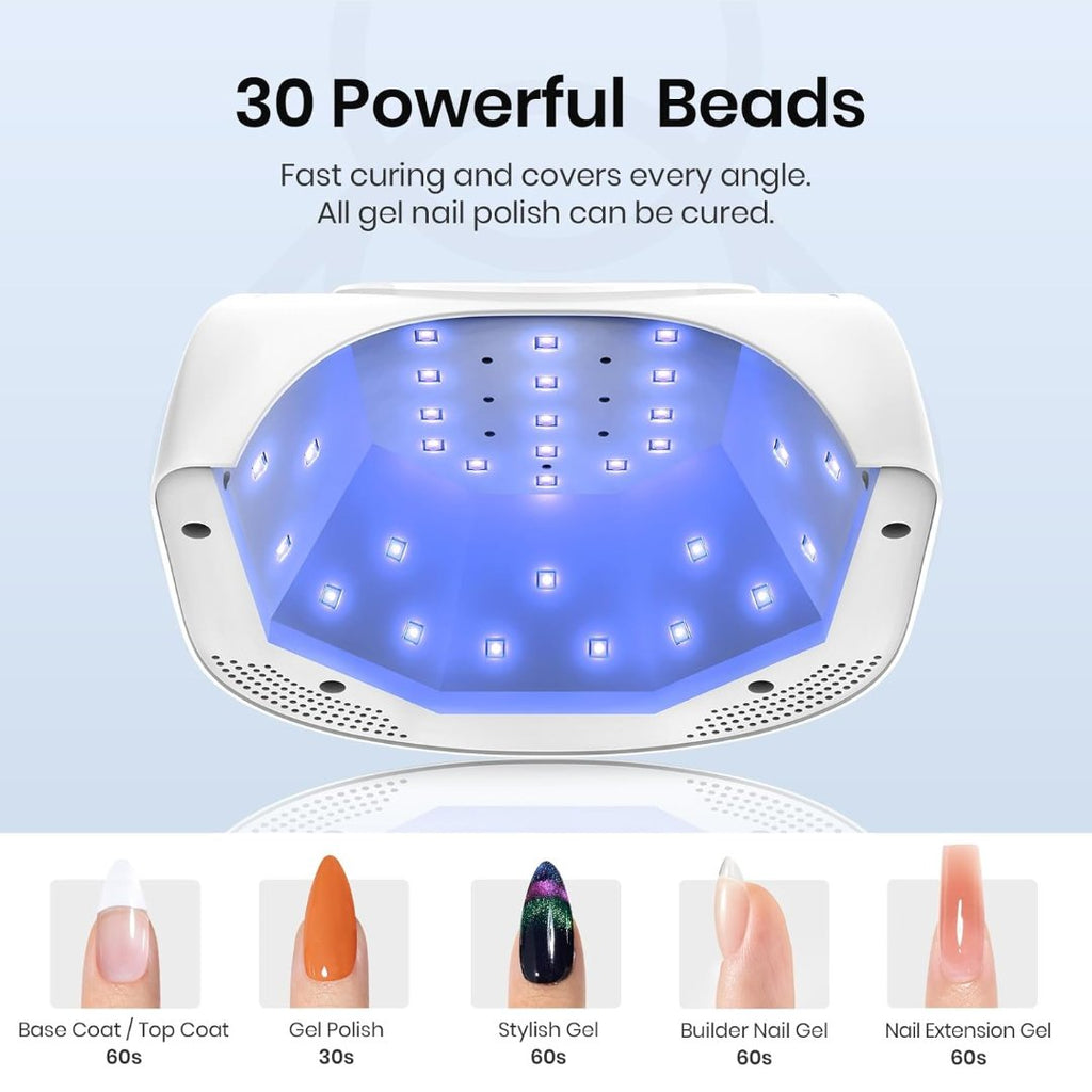 48W Professional UV Gel Nail Light with 3 Timers,LED Gel Lamp for Gel Nail Polish
