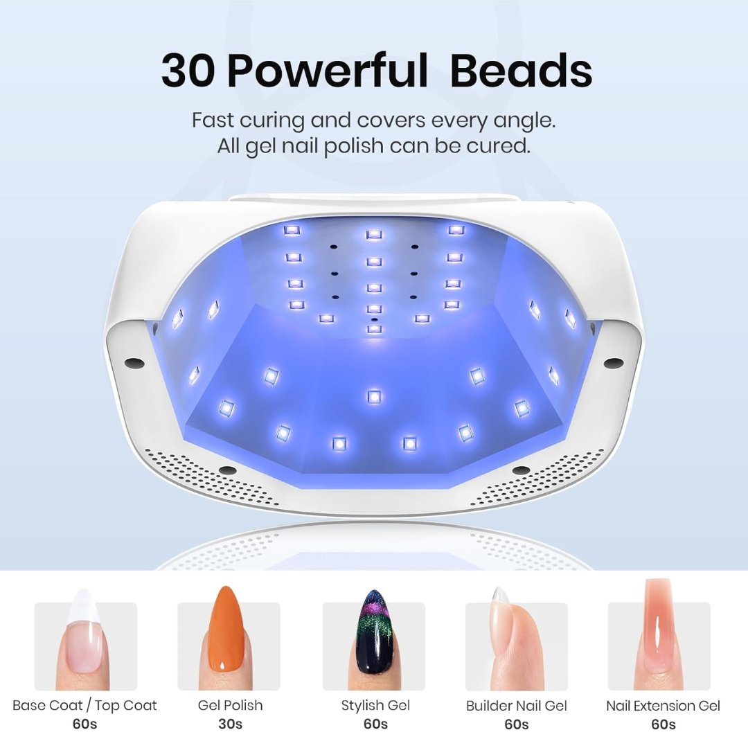 48W Professional UV Gel Nail Light with 3 Timers,LED Gel Lamp for Gel Nail Polish