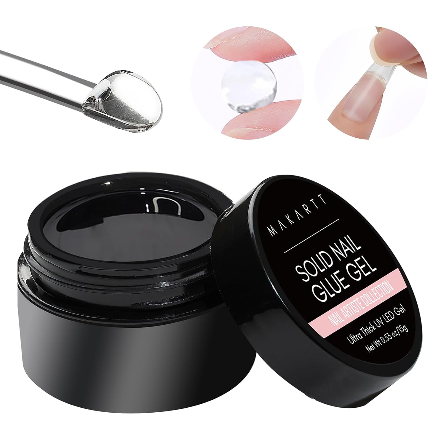 Best Artificial Nail Glue for Press On Nails gel nail glue for Fake Nails Soft Gel Nail Tips 15ML UV Light Cured