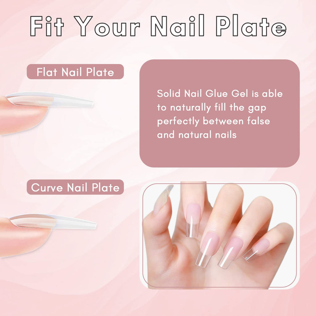 Best Artificial Nail Glue for Press On Nails gel nail glue for Fake Nails Soft Gel Nail Tips 15ML UV Light Cured