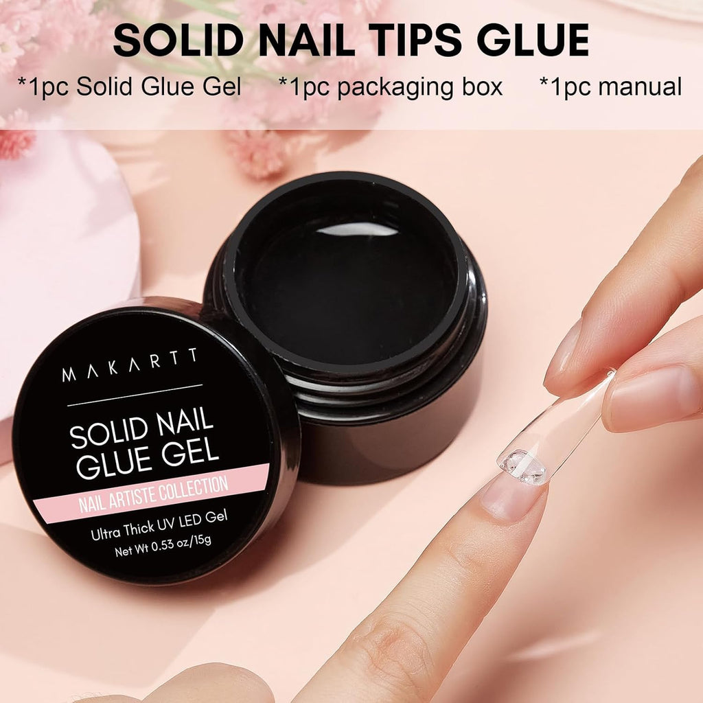 Best Artificial Nail Glue for Press On Nails gel nail glue for Fake Nails Soft Gel Nail Tips 15ML UV Light Cured
