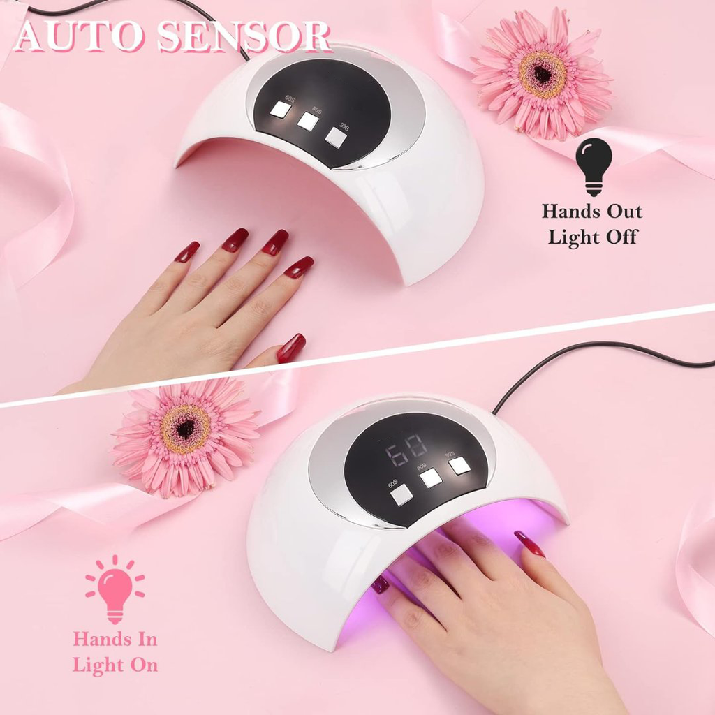 54W LED Curing Lamp for Nails with Automatic Sensor, Professional Nail Dryer